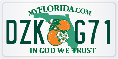 FL license plate DZKG71
