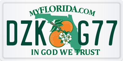 FL license plate DZKG77