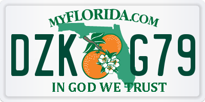 FL license plate DZKG79