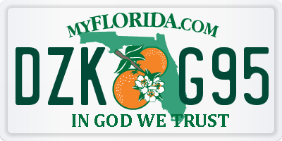 FL license plate DZKG95