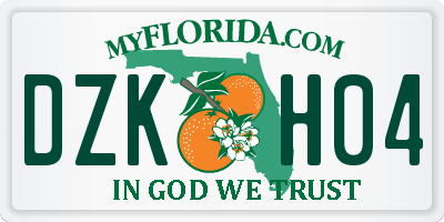 FL license plate DZKH04