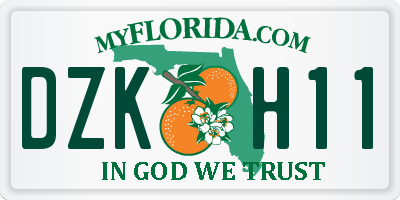 FL license plate DZKH11