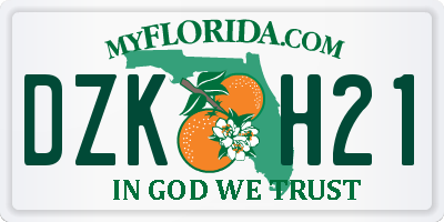 FL license plate DZKH21
