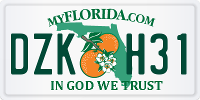 FL license plate DZKH31