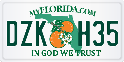 FL license plate DZKH35