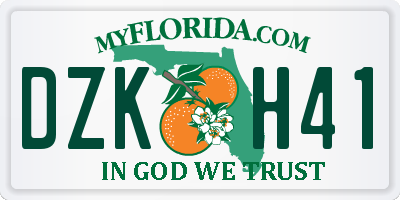FL license plate DZKH41