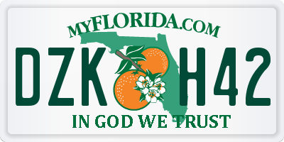 FL license plate DZKH42