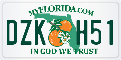 FL license plate DZKH51