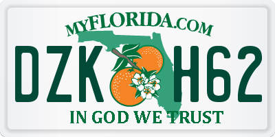 FL license plate DZKH62