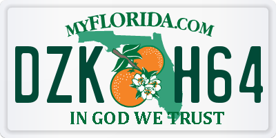 FL license plate DZKH64