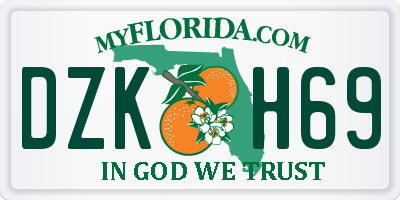 FL license plate DZKH69