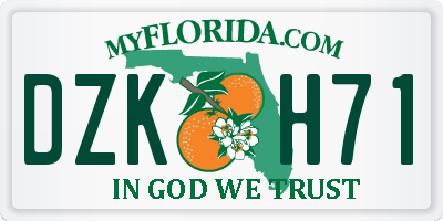 FL license plate DZKH71
