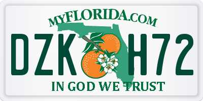 FL license plate DZKH72
