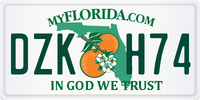 FL license plate DZKH74
