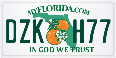 FL license plate DZKH77