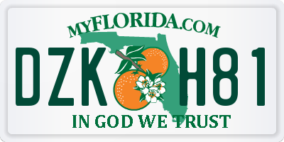 FL license plate DZKH81