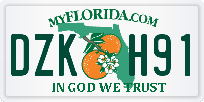 FL license plate DZKH91