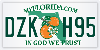 FL license plate DZKH95