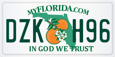 FL license plate DZKH96