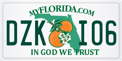 FL license plate DZKI06