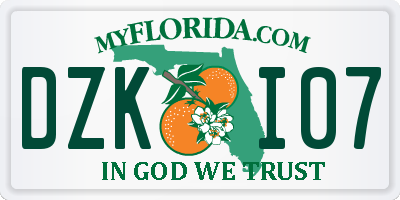 FL license plate DZKI07