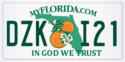 FL license plate DZKI21