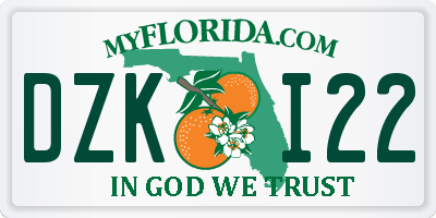 FL license plate DZKI22