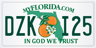 FL license plate DZKI25