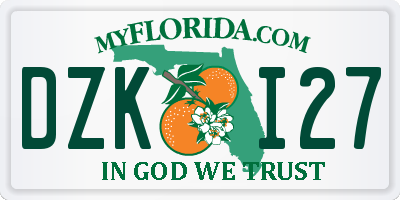 FL license plate DZKI27