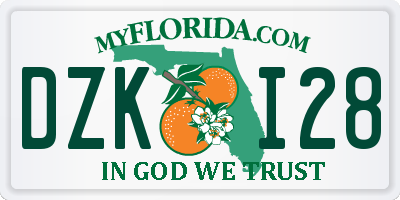 FL license plate DZKI28