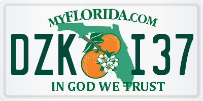 FL license plate DZKI37