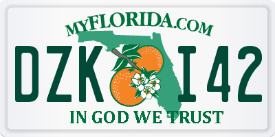 FL license plate DZKI42