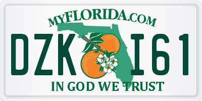 FL license plate DZKI61
