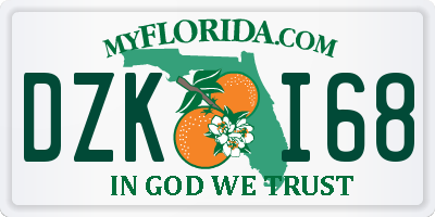 FL license plate DZKI68