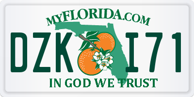 FL license plate DZKI71