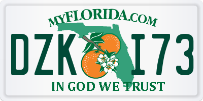 FL license plate DZKI73