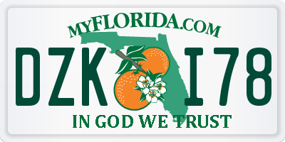 FL license plate DZKI78