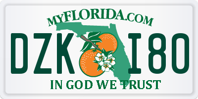 FL license plate DZKI80