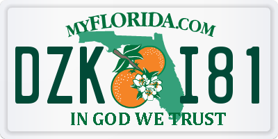 FL license plate DZKI81
