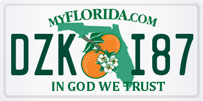 FL license plate DZKI87