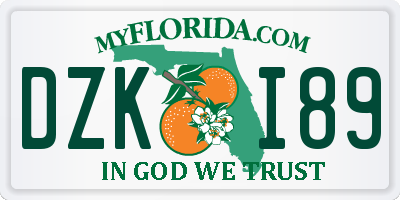 FL license plate DZKI89
