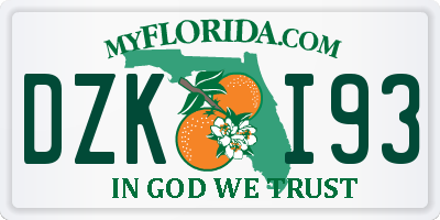 FL license plate DZKI93
