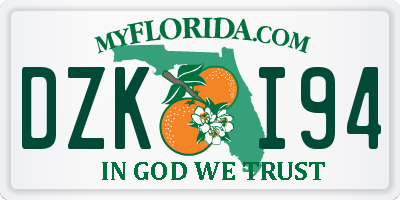 FL license plate DZKI94