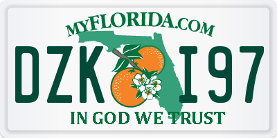 FL license plate DZKI97