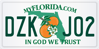 FL license plate DZKJ02