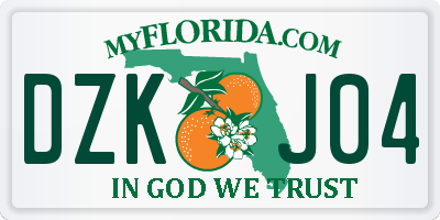 FL license plate DZKJ04