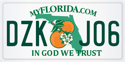FL license plate DZKJ06
