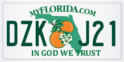 FL license plate DZKJ21