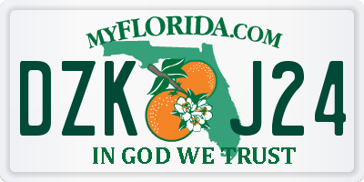 FL license plate DZKJ24