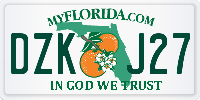 FL license plate DZKJ27